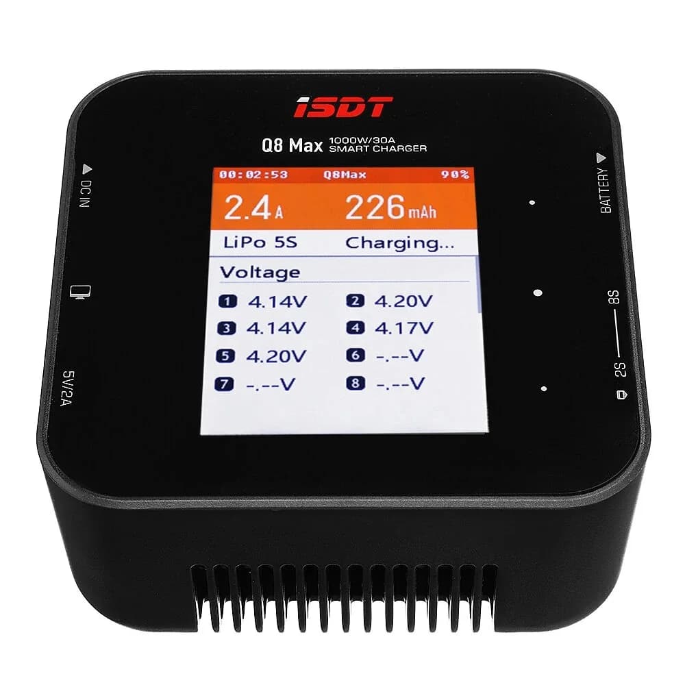 ISDT Q8 Max BattGo 1000W 30A High Power Battery Balance Charger Discharger for 1-8S Lipo Battery 3