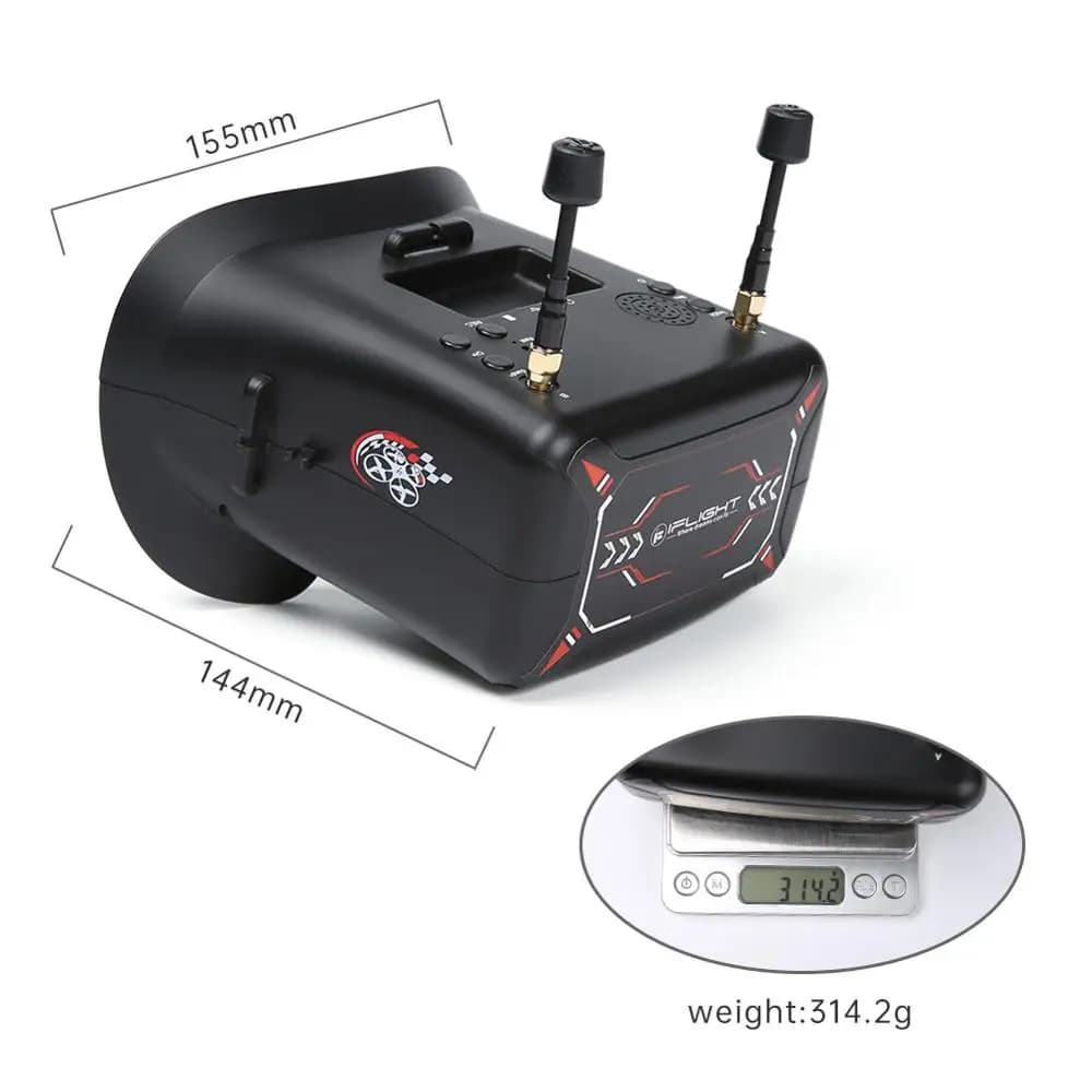 iFlight 4.3inch FPV Analog Goggles 40CH 5.8GHz with DVR Function Built-in 3.7V 6