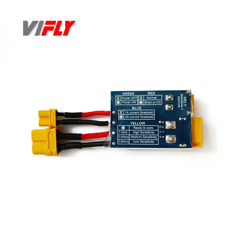 VIFLY ShortSaver 2 Smart Smoke Stopper Power Button Switch Electronic Fuse To Prevent Short-Circuit Over-Current 2-6S XT30 TX60 2
