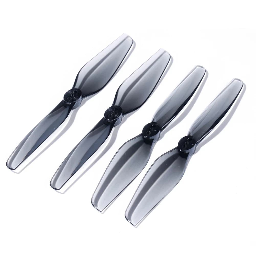 HQPROP T4X2.5 Grey 4025 2-Blade PC Propeller for RC FPV Racing Freestyle 4inch Toothpick Micro Long Range LR4 Drones Explorer 6