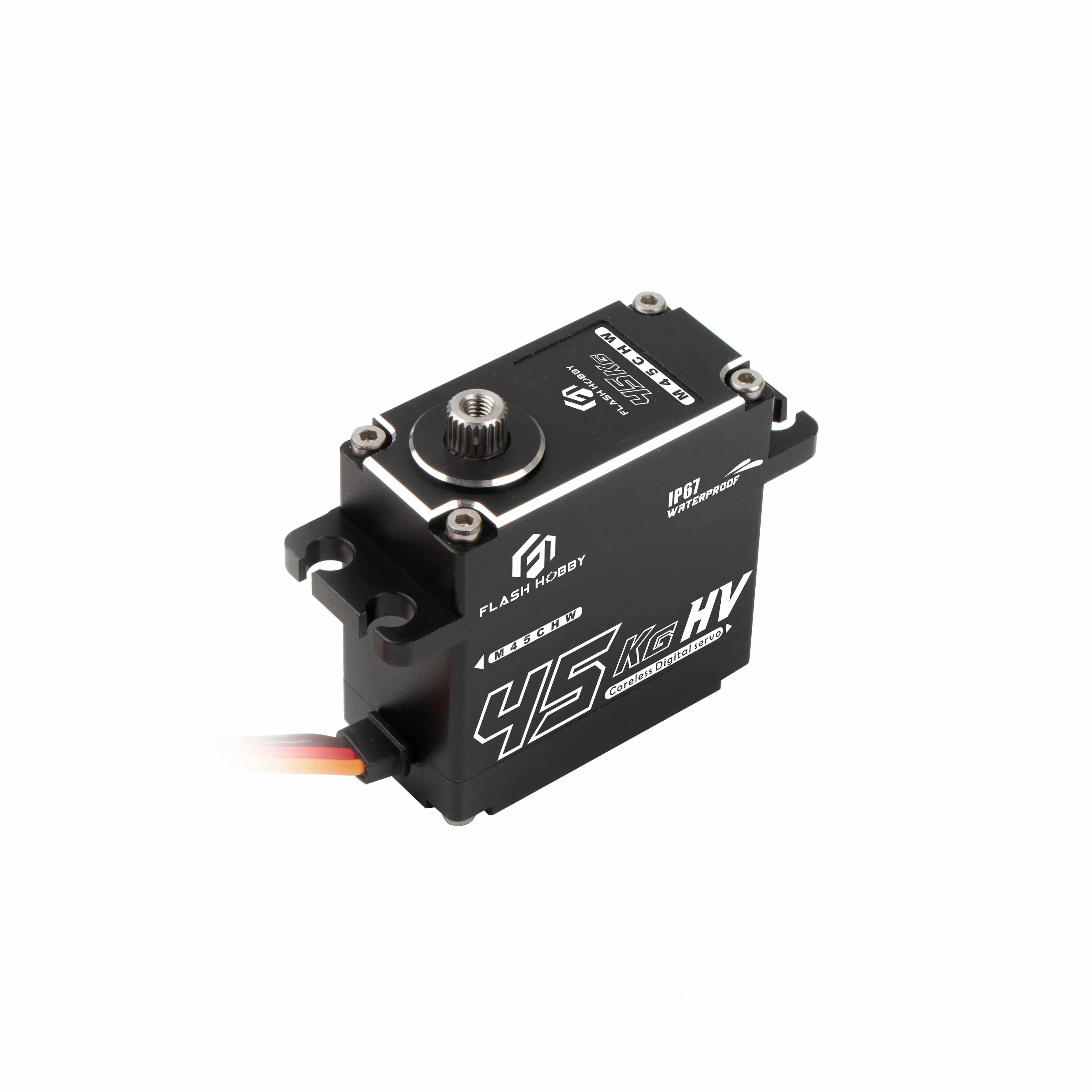 Flashhobby M45CHW 45kg Digital IP67 Waterproof Standard 180 Degree Servo for Drone UAV RC Car Robot Arm Boat Helicopter Airplane 5