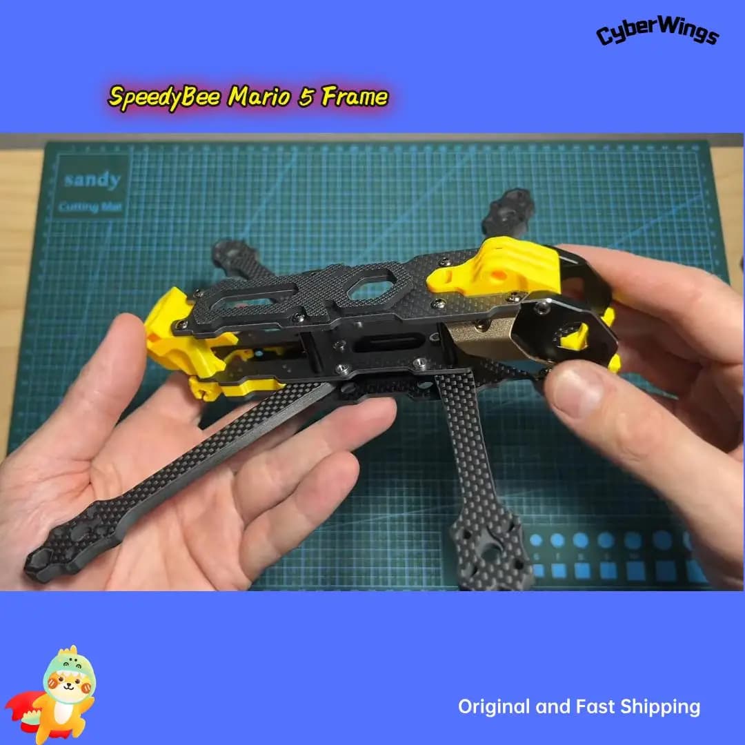 SpeedyBee Mario 5 Frame DC / XH ADV/PRO with New Design Carbon Fiber Arms with LED Strip Channels 3