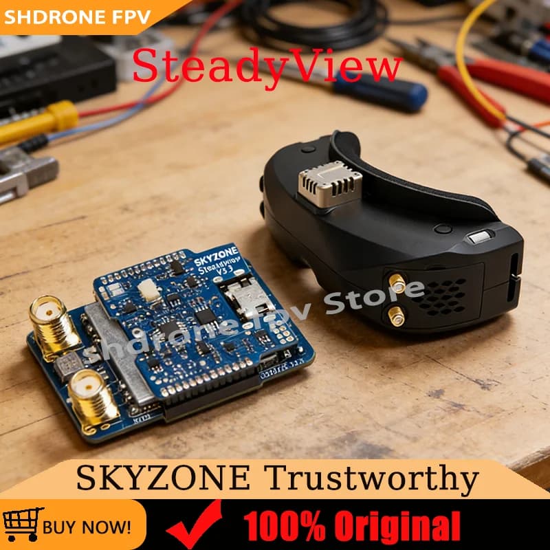 SKYZONE SteadyView/Rapidmix V3.3 Receiver | 5.8GHz Dual Antenna | Low Latency High Sensitivity for FPV Goggles Drone RC Parts