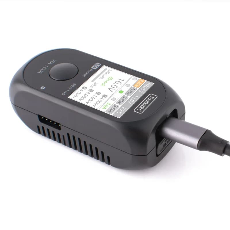 ToolkitRC M4Pocket 1-4S Lipo LiHV LiFe Lion Battery Charger 80W 5A Smart Balance Charger input USB-C XT30 XT60 Output 4