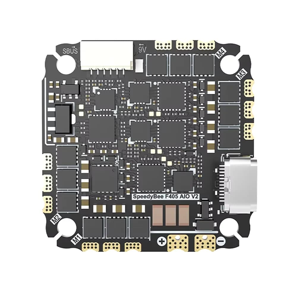SpeedyBee F405 AIO 40A V2 H2 CNC/F405 V2 35A Flight Controller 25.5x25.5 3-6S Upgraded Flight Controller and ESC Integrated Mode 2