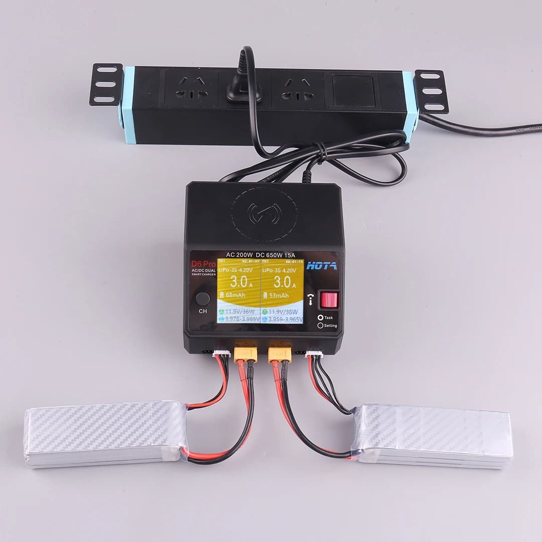 HOTA D6 Pro AC 200w DC 2x325w /15a Channel Smart Battery Charger Discharger Lipo Charger For RC Drone Spare Parts 4