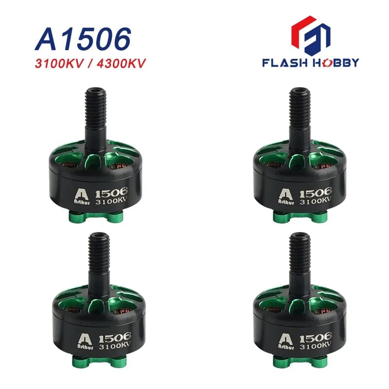 4Pcs/Lot FlashHobby Arthur Series A1506 1506 3100KV 4300KV  Brushless Motor Mini RC Motor For FPV Racing RC Multicopter Part