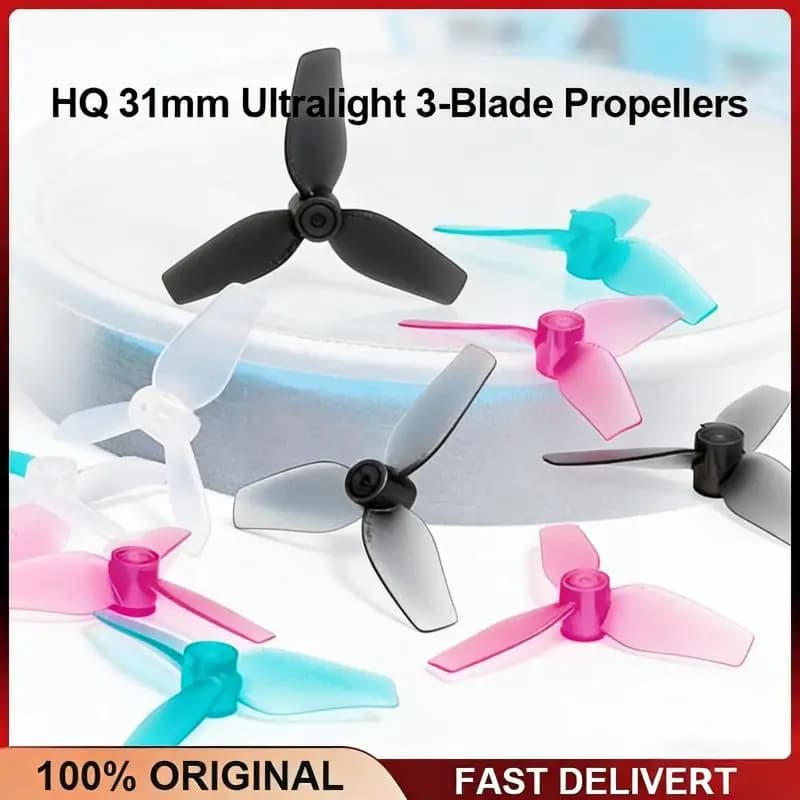 HQProp 31mmX3 Ultralight 3-Blade Propellers 1.0mm Shaft for Meteor65 Meteor65 Pro Air65 Drone