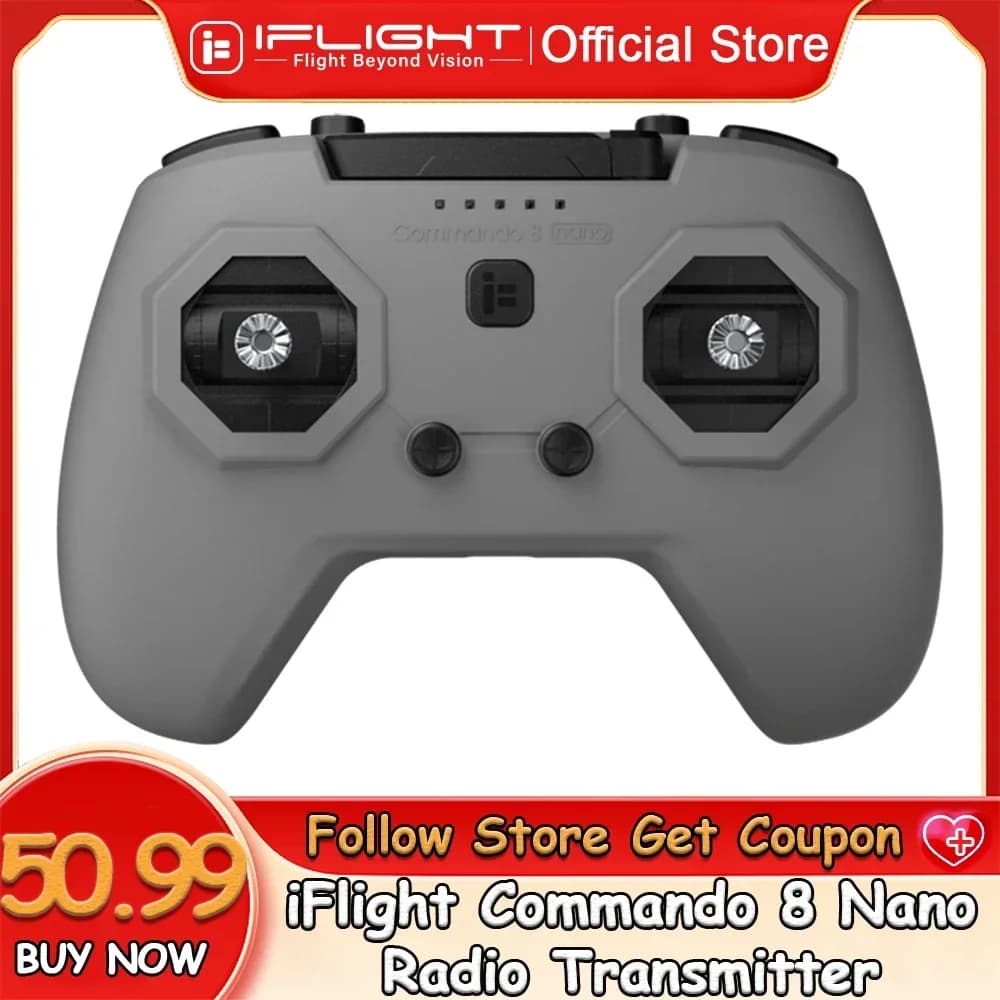 iFlight Commando 8 Nano Transmitter Radio - ELRS 2.4GHz 100mW 20dBm FPV RC remote
