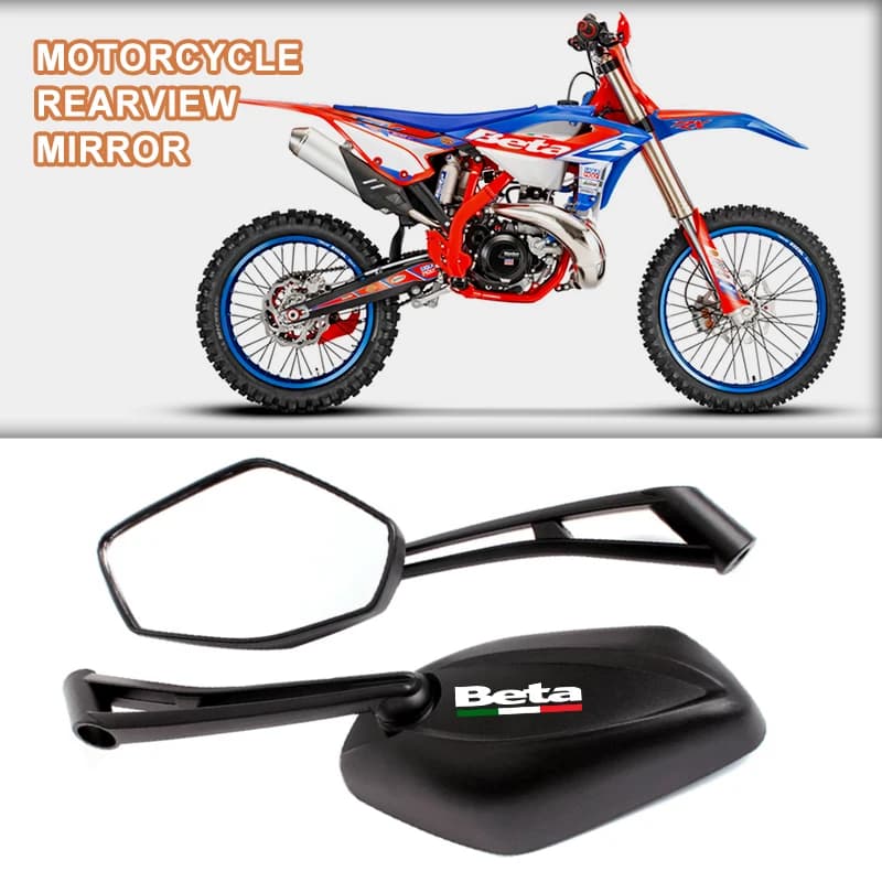 2pcs Wide Angle Motorcycle Rear View Mirrors Handlebar Rearview For Beta Evo rr 250 Racing Enduro Xtrainer fpv pavo20 pro 5in1