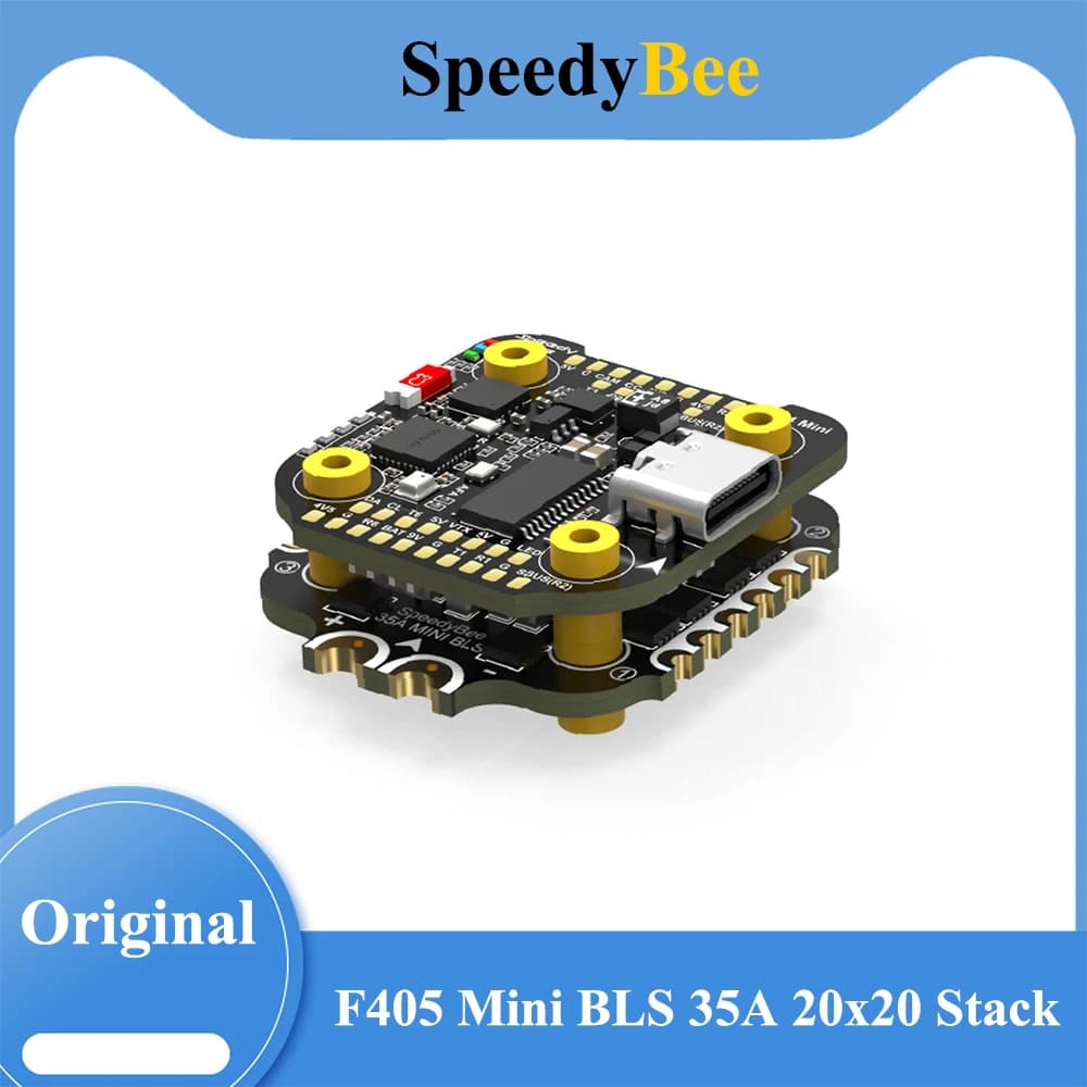 SpeedyBee F405 Mini BLS 35A 20x20 Stack F405 Mini Flight Controller BLS 35A Mini V2 4-in-1 BLHeli_S J-H-40 ESC FPV Free Racing