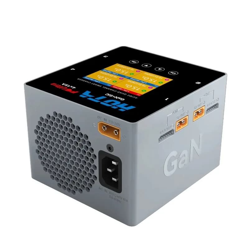 HOTA F6 Ultra 4-Channel Smart Charger 1000W Built-in Power Supply for 1-6S LiPo LiHV Li-ion Laptop FPV Drone Battery 4