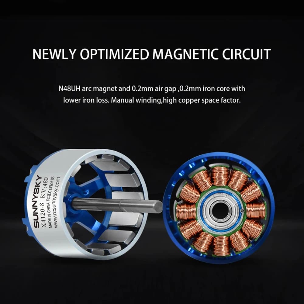 SUNNYSKY X4120-III X4125-III X4130-III 650K550KV 420KV 515KV 520KV Brushless Motor for RC Quadcopter Airplanes Fixed Wing Plane 4