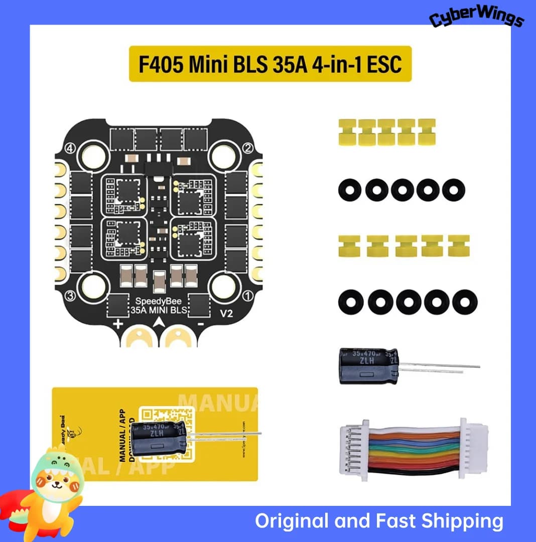 SpeedyBee F405 Mini Flight Controller BLS 35A ESC Mini V2 20x20 Stack for RC FPV Freestyle Racing 3