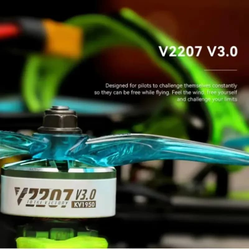 T-Motor T-Hobby Velox V2207 /V2306 V3 1750KV 1950KV 2050KV 6S / 2550KV 4S Brushless Motor for FPV Freestyle Drones DIY Parts 5