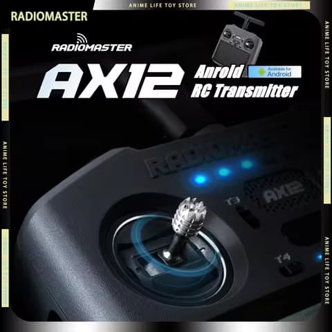 Pre-Order AX12 RadioMaster ELRS 16CH RC Transmitter Android Hall X5 720P 5.5 Inch 64GB 2*21700mAh Fast Charging USB-PD RC Gifts