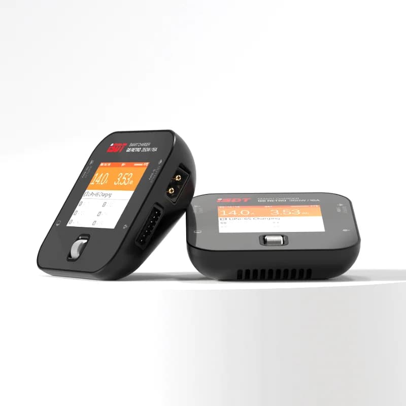 ISDT Q6 Retro 350W 16A DC Lipo Battery Balance Charger Discharger for 2-6S Digital Battery Li-Po Li-Hv Li-Ion Li-Fe NiMH Ni-Cd 2