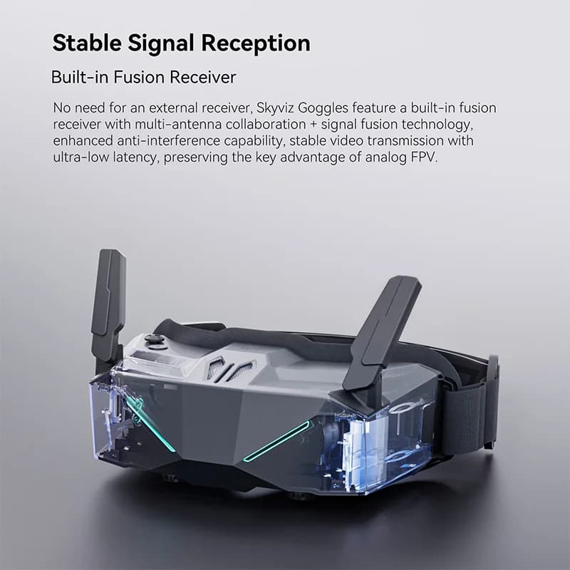 iFlight Skyviz 5.8GHz FPV Analog Goggles Dual 100Hz Micro-OLED 1920*1080 HD DVR 2