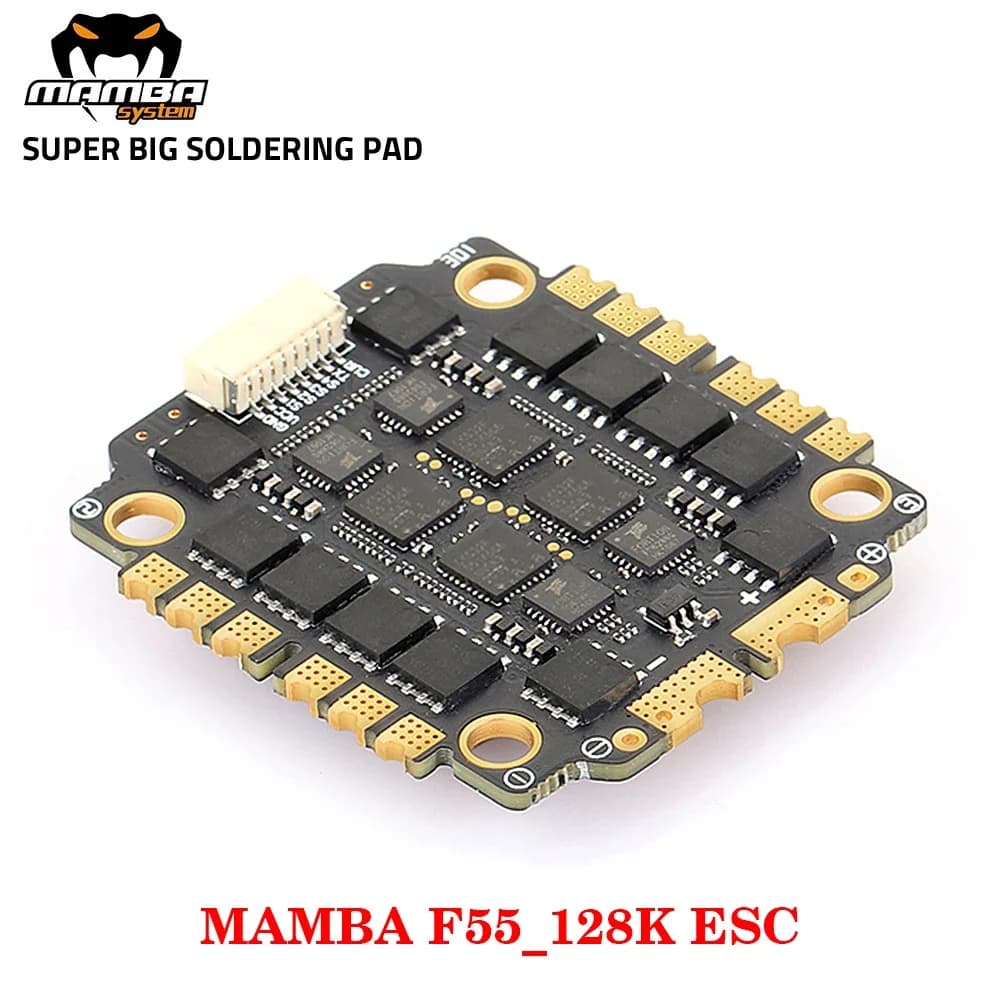 DIATONE MAMBA F55 / F65_128K BLHeli_32 4in1 ESC Dshot 300-600-1200 Installation 30.5x30.5mm / M3 4-6S for RC FPV Racing Drone 3