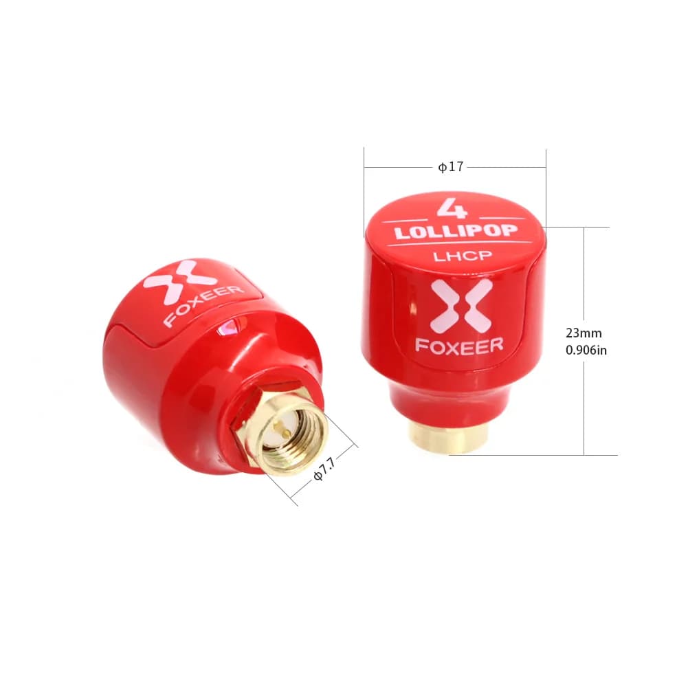 2PCS Foxeer Lollipop 4 V4 Stubby FPV Antenna 2.6DBi 5.8G LHCP RHCP SMA RP-SMA Micro Mushroom Receiver Antenna For FPV RC Drone 4