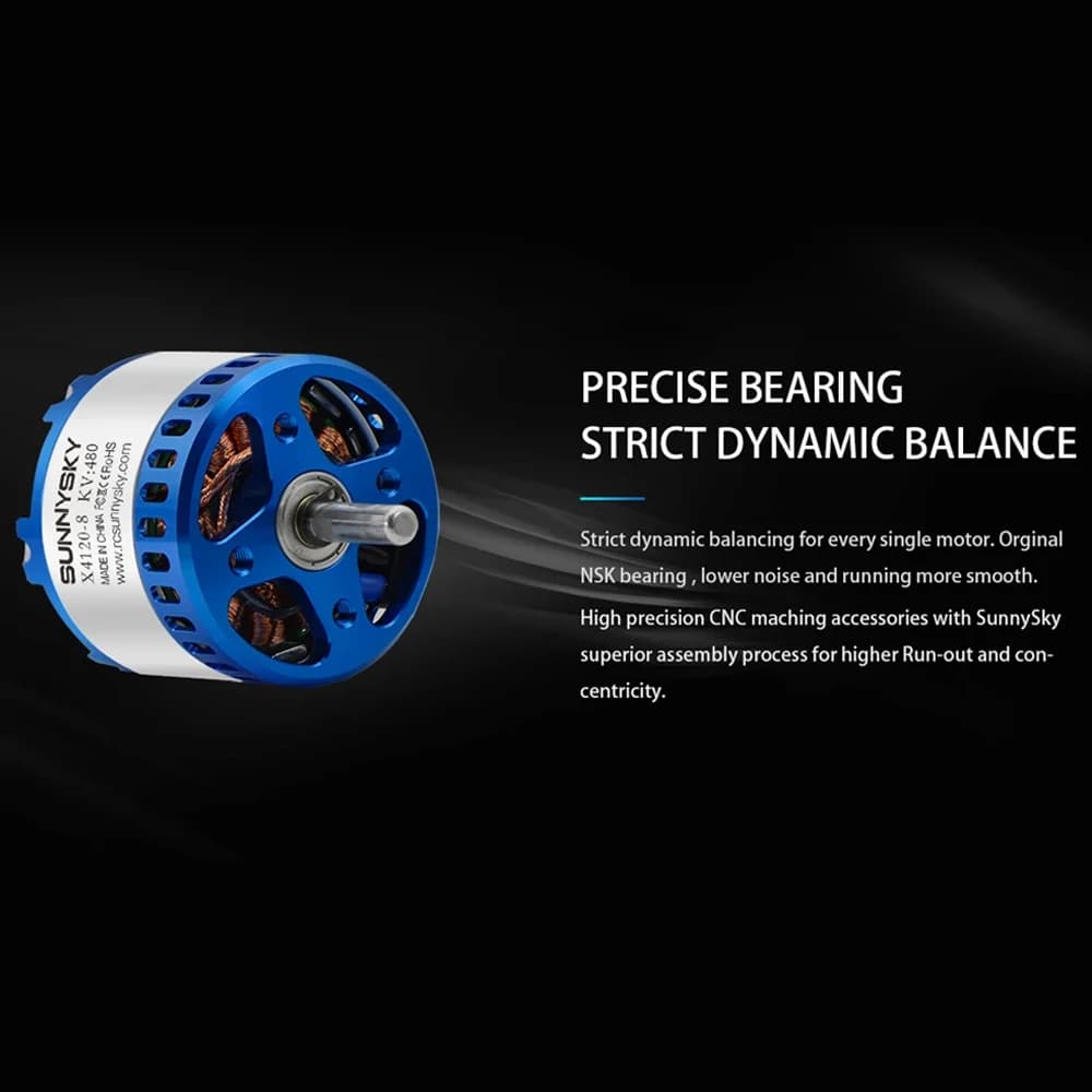 SUNNYSKY X4120-III X4125-III X4130-III 650K550KV 420KV 515KV 520KV Brushless Motor for RC Quadcopter Airplanes Fixed Wing Plane 3