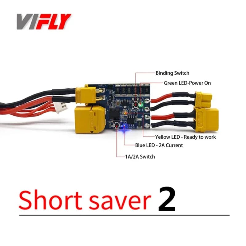 VIFLY ShortSaver2 ShortSaver V2 Smart Smoke Stopper Power Button Switch Electronic Fuse To Prevent Short-Circuit Over-Current 3