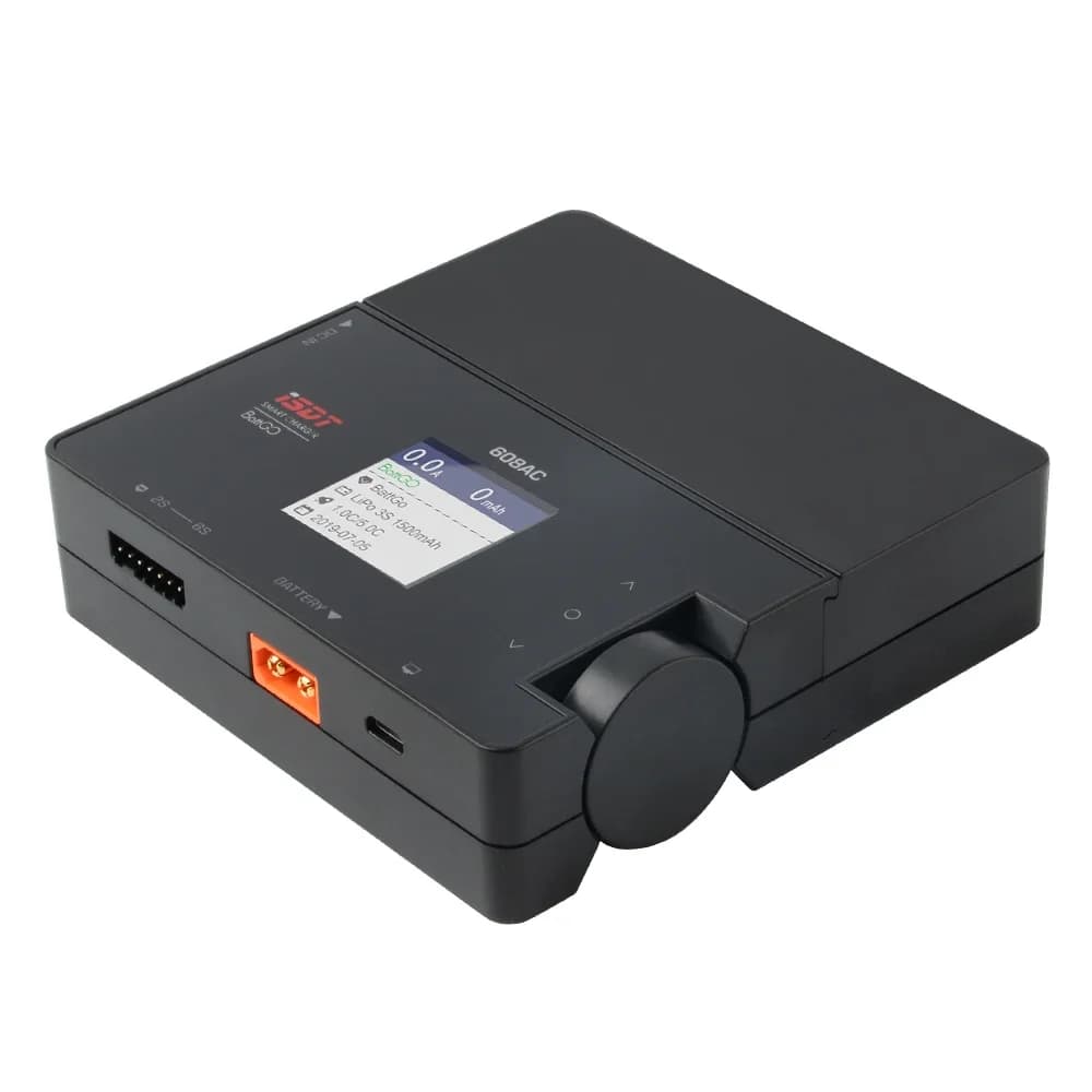 ISDT 608AC AC 50W / DC 200W Smart Battery Charger Discharger With EU/US Plug for 1-6S LiFe Lilon LiPo LiHv 1-12S Pb 1-16S NiMH 3