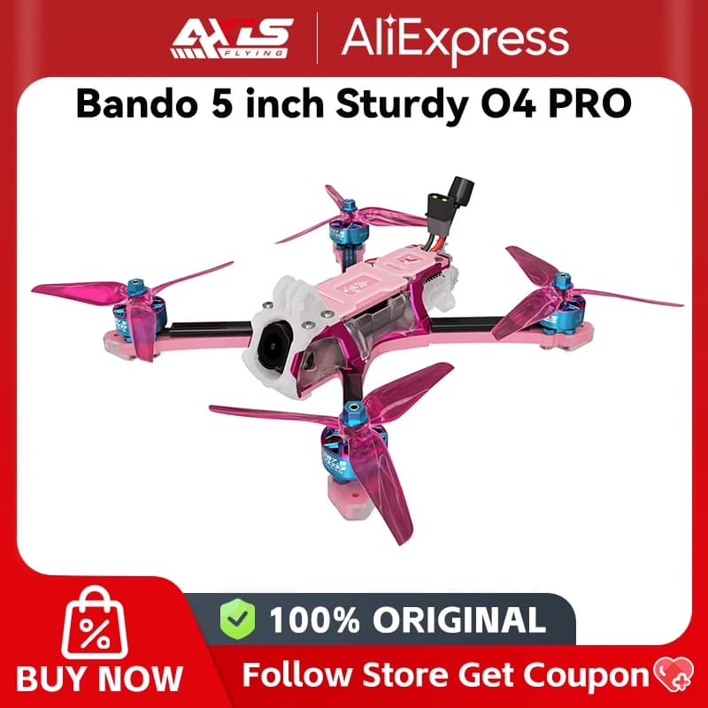 Axisflying Bando 5 inch FPV O4 Pro Sturdy Racing Drone Freestyle GPS H743 Pro FC BANDO 2207.5 1960KV (6S) Frame True X