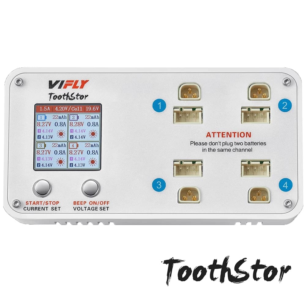 VIFLY toothstor Drone Traversal Loop 2S battery charger Toothstor supports BT3.0 and XH2.54 Multiple Power Input 5