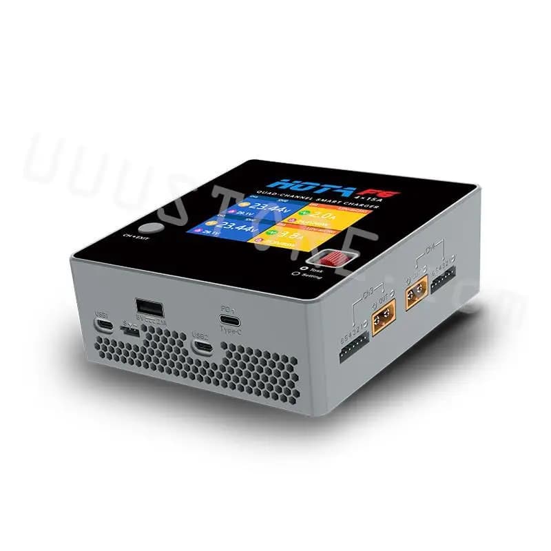 HOTA F6 4x250W 15A 4 Channel Smart Balance Charger with Type-C for Lipo LiIon NiMH Battery FPV Racing Drone RC Quadcopter Model 5