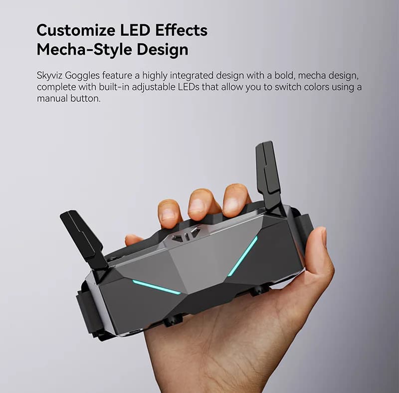 iFlight Skyviz 5.8GHz FPV Analog Goggles Dual 100Hz Micro-OLED 1920*1080 HD DVR 6