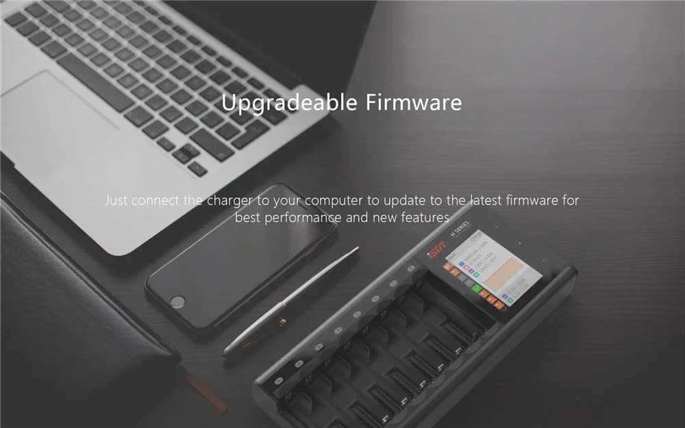 ISDT 8 Slots Fast Smart Charger for AAA AA Battery LiIon LiHv Life NiMh Nicd Nizn USB Type-c Charger Discharger LCD Display 6