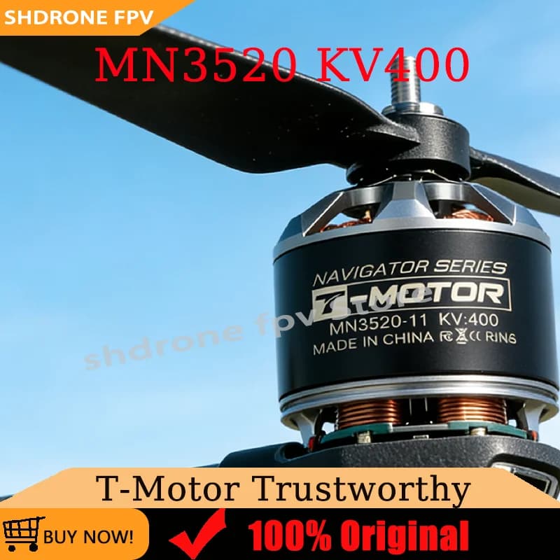 T-MOTOR MN3520 KV400 Brushless Motor 4-8S LiPo 1140W Max Power 38A Max Current High Quality for RC Drone Multicopter UAV