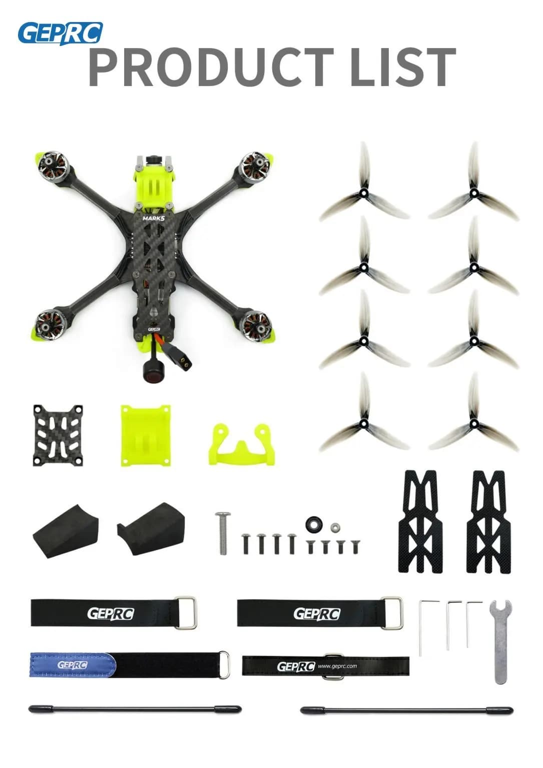 GEPRC MARK5 Analog Freestyle FPV Drone 6S 5Inch SPEEDX2 2107.5 GEP-F722-BT-HD V3 RC FPV Quadcopter LongRange Freestyle Drone 5