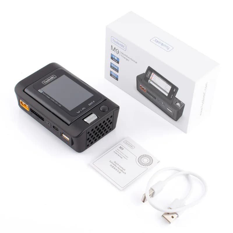 ToolkitRC M9 Lipo LiFe Battery Charger 600W 20A Smart USB Fast Charging with Audio Function for 1-8S RC Model Batteries 6