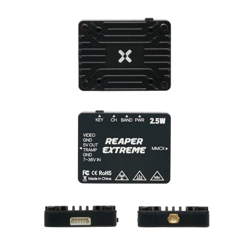 Foxeer 5.8G Reaper Extreme V2 2.5W 72CH Pitmode 25mW 200mW 500mW 1.5W 2.5W Adjustable FPV VTX 2-8S 20X20mm for FPV Long Range 6