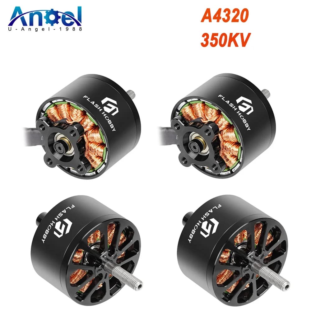 4 Pieces Flashhobby A4320 4320 350KV 6-12S High Speed Brushless Motor Long Range X-Class RC FPV Drone Model Parts Accessories