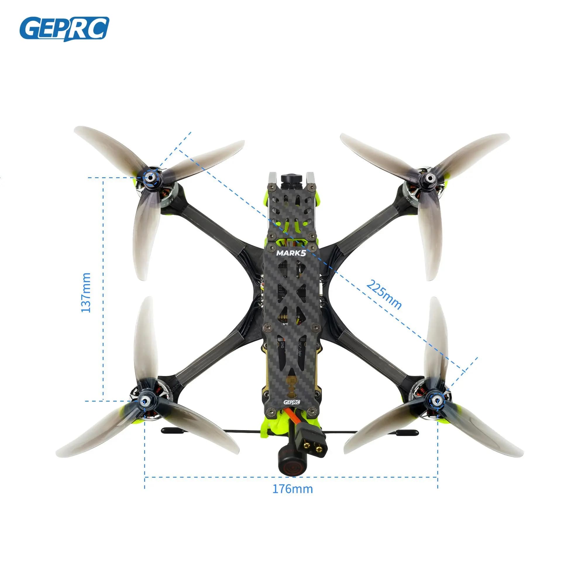 GEPRC MARK5 Analog Freestyle FPV Drone 6S 5Inch SPEEDX2 2107.5 GEP-F722-BT-HD V3 RC FPV Quadcopter LongRange Freestyle Drone 3