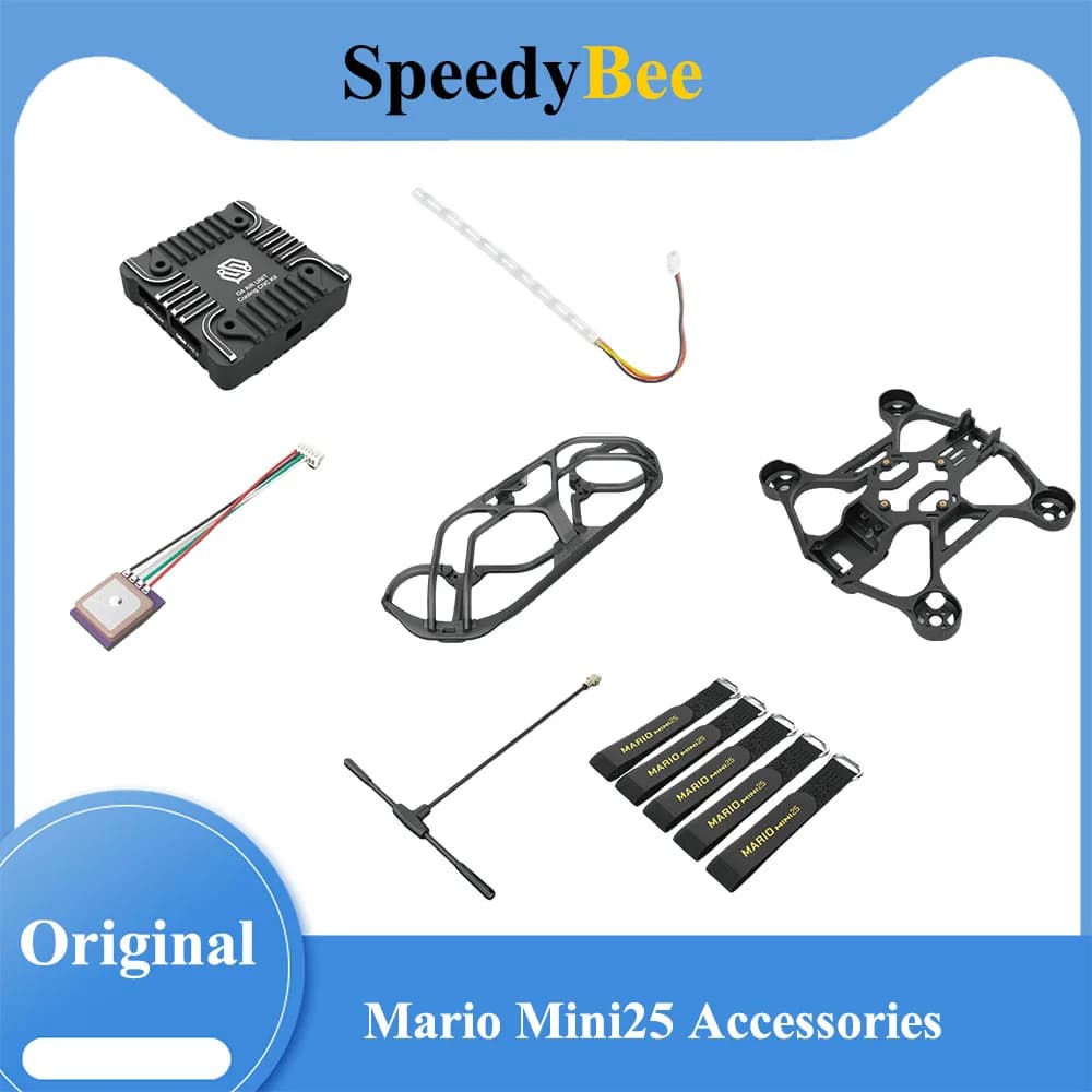 Original Speedybee Mario Mini25 O4 Air Unit CNC Set Frame Wing Protector RGB LED Light GPS ELRS 2.4G Antenna