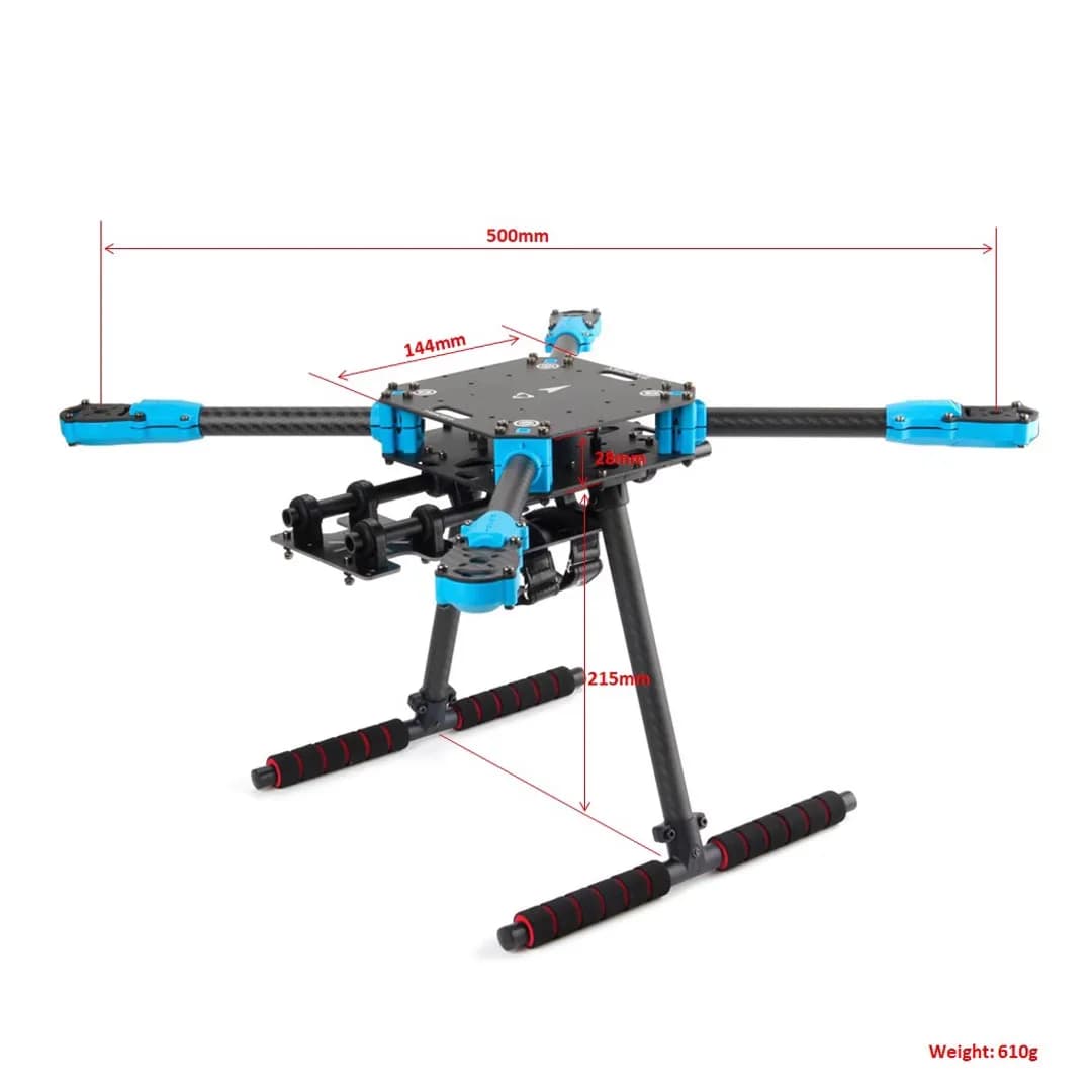 Holybro X500 V2 ARF Kit & Pixhawk 6X 6C Flight Controller & M10N & 433 915MHz 4-axis Drone Power Kit 3