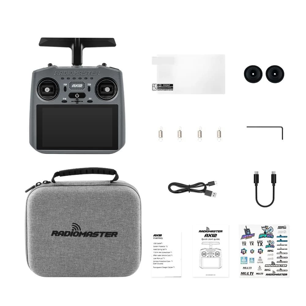 Pre-Order Radiomaster AX12 ExpressLRS 2.4GHz Sub-G 900MHz 5.5" HD Touch Screen MAVLink Ready 64-Bit Android Radio Controller 6