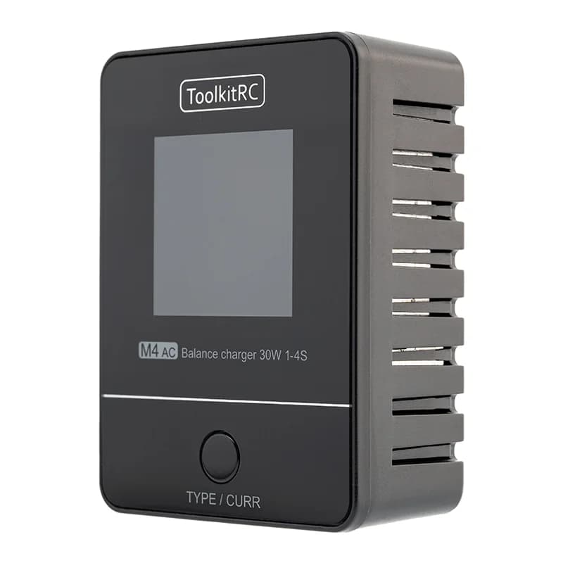 ToolkitRC M4AC 1S 2S 3S Lipo Battery Charger 30W with IPS Display XT30/ XT60 Interface for LiHV NiMh RC Racing Drone Battery 2