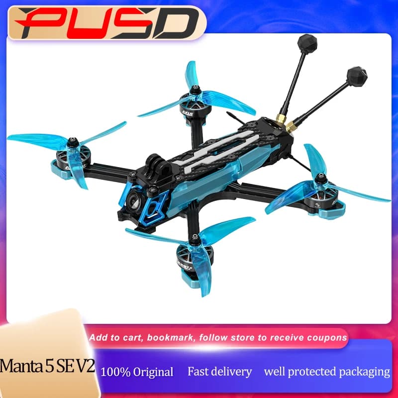 Axisflying Manta 5 SE V2 Squashed X H743 FC O4 Pro/Lite Digital System AE2207 V2 1960KV 6S Motor For 5 Inch RC FPV Drone
