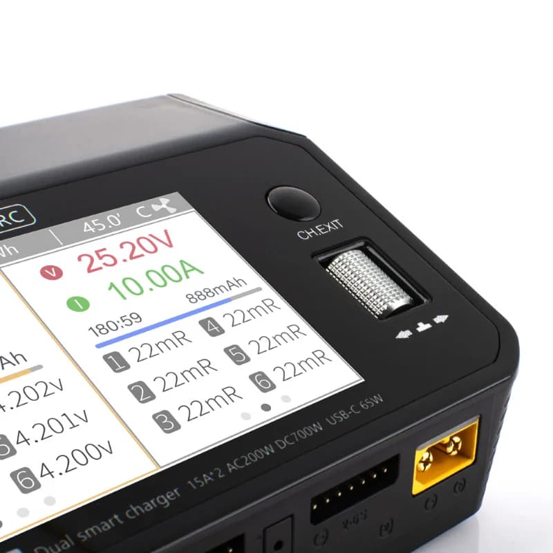 ToolkitRC M6DAC 7.4v Lipo battery charger Dual Channel RC Model Intelligent Smart Balanced Charger for 1-6S LiHV NiMh Battery 6
