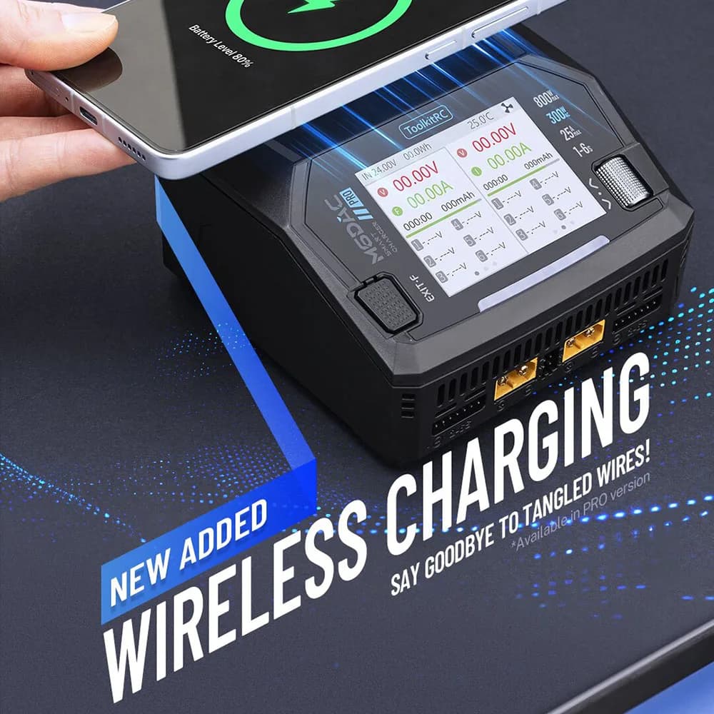 ToolkitRC M6DAC PRO V2 Dual Channel Smart Lipo Battery Charger Discharger AC 200W DC 800W 16A for 1-6S LiHV LiPo PD65W FPV Drone 2
