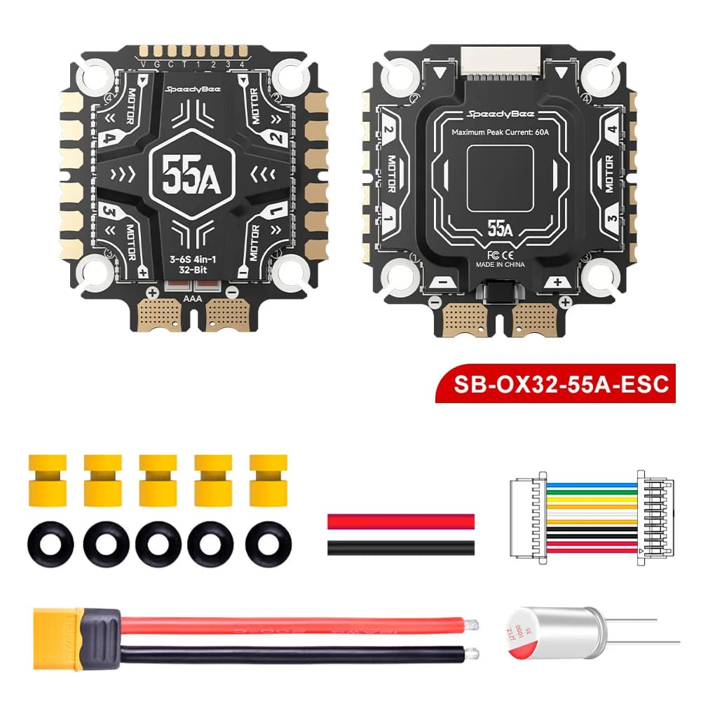 SpeedyBee F405 V5 Stack F405 V5 FC 32-Bit 55A 4in1 ESC 3-6S LiPo 30.5x30.5mm 16MB ICM42688P Gyro For RC FPV Racing Drone 4