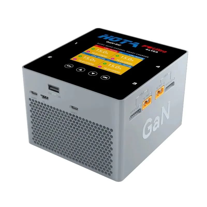 HOTA F6 Ultra 4-Channel Smart Charger 1000W Built-in Power Supply for 1-6S LiPo LiHV Li-ion Laptop FPV Drone Battery 3