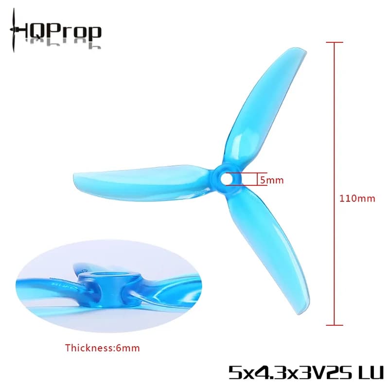 HQPROP 5X4.3X3V2S 5043 5X4.3X3 3-Blade PC Propeller for RC FPV Racing Freestyle 5inch Drones Replacement DIY Parts 2