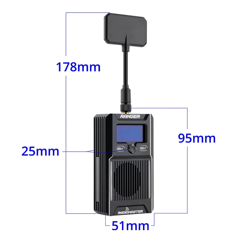 RadioMaster Ranger 2.4GHz ELRS Module OLED Display Wifi and Bluetooth Support High-efficiency Cooling System 6