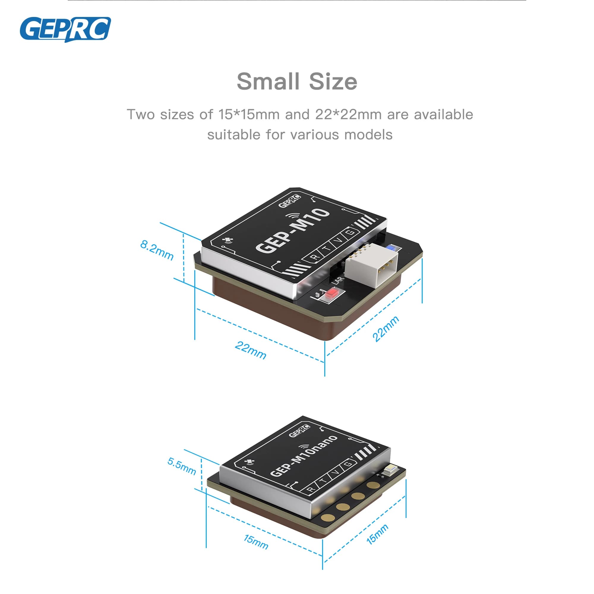 GEPRC GEP-M10 Series GPS Module Built-in Flash Chip QMC5883L MagnetomePS310 Barometer Accurate and Faerad Capacitor for FPV Dron 5